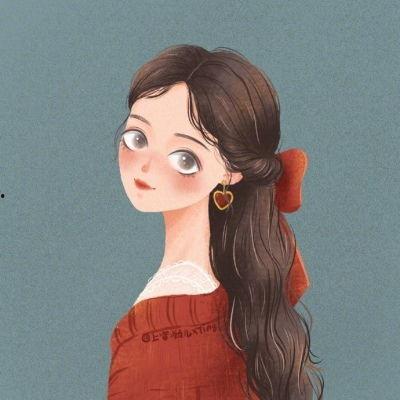 手绘女生头条号头像,青春活力，魅力绽放
